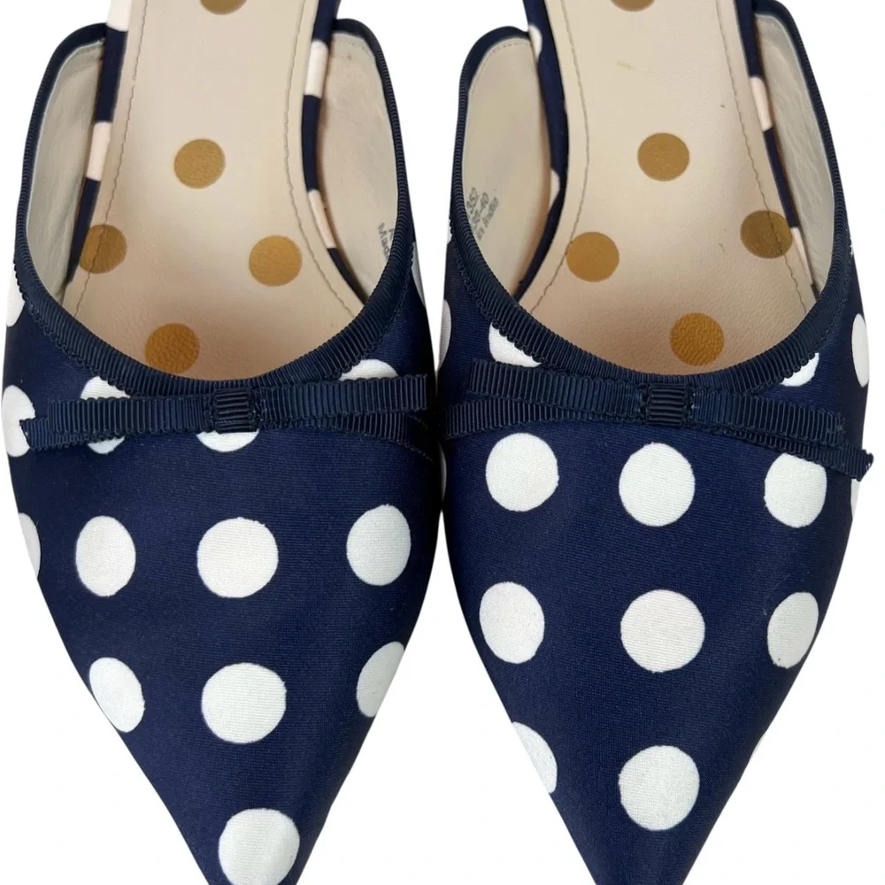 Boden Polka Dot Pointed Toe Slip On Flats - Picture 3 of 12